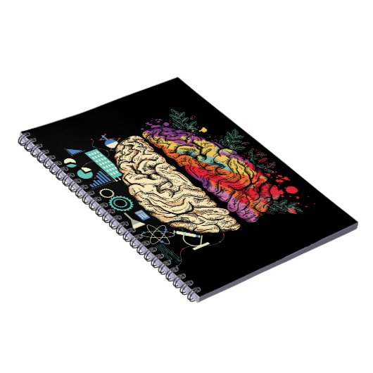 Colorful Brain Science Architecture Art Notizblock (Rechte Seite)