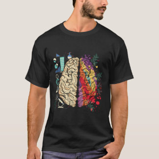 Colorful Brain Science Architecture Art T-Shirt