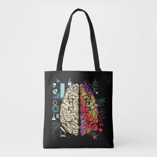 Colorful Brain Science Architecture Art Tasche (Vorderseite)