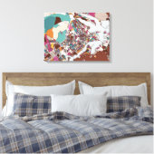Colorful Brasilia Map Leinwanddruck (Insitu (Schlafzimmer))