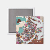 Colorful Brasilia Map Magnet (Vorderseite/Rückseite)