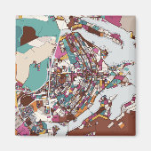Colorful Brasilia Map Magnet (Vorne)