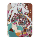 Colorful Brasilia Map Magnet (Vertikal)