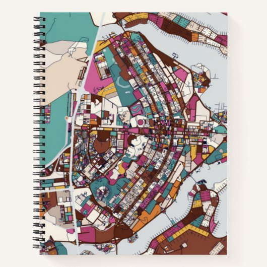 Colorful Brasilia Map Notizblock (Vorderseite)
