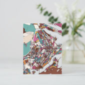 Colorful Brasilia Map Postkarte (Stehend Vorderseite)