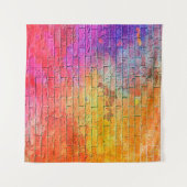 Colorful brick wall backgroundwall,color,backgroun wandteppich (Vorderseite (Horizontal))