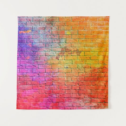 Colorful brick wall backgroundwall,color,backgroun wandteppich (Vorderseite)