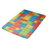 Colorful bricks kids pattern badematte (Schrägansicht)