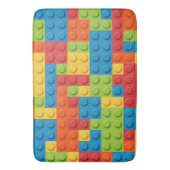 Colorful bricks kids pattern badematte (Vorderseite Vertikal)