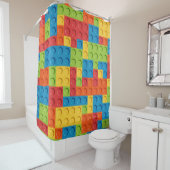 Colorful bricks kids pattern duschvorhang (Beispiel)