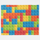 Colorful bricks kids pattern fleecedecke (Vorderseite (Horizontal))