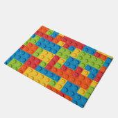 Colorful bricks kids pattern fußmatte (Schrägansicht)