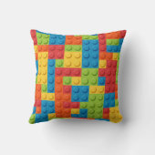colorful bricks kids pattern kissen (Rückseite)