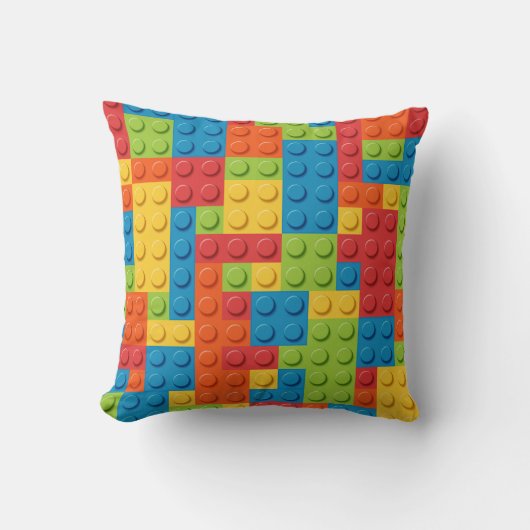 colorful bricks kids pattern kissen (Vorderseite)