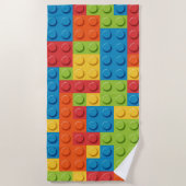 Colorful bricks kids pattern strandtuch (Vorderseite)