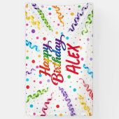 Colorful bright confetti Happy Birthday Poster Banner (Vertikal)