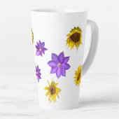 Colorful Bright Cut Out Flowers Milchtasse (Rechte Ecke)