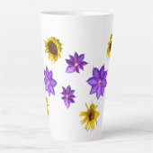 Colorful Bright Cut Out Flowers Milchtasse (Vorderseite)