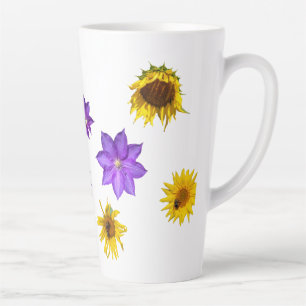 Colorful Bright Cut Out Flowers Milchtasse