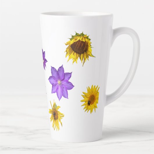 Colorful Bright Cut Out Flowers Milchtasse (Rechts)