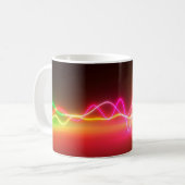 Colorful bright neon glowing graphic equalizer. Mu Kaffeetasse (Vorderseite Links)