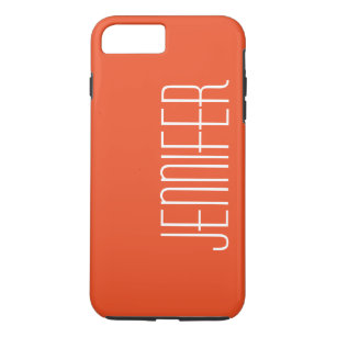 Colorful Bright Orange, Minimalist, Jumbo Name Case-Mate iPhone Hülle