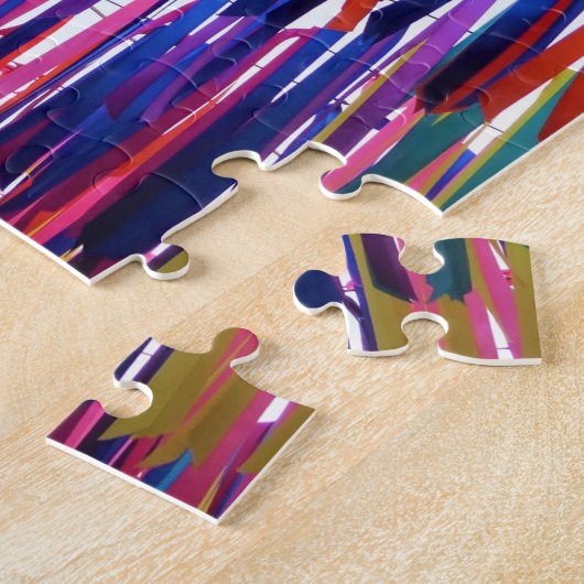 Colorful Bright Rainbow Ribbons Jigsaw Puzzle (Seite)