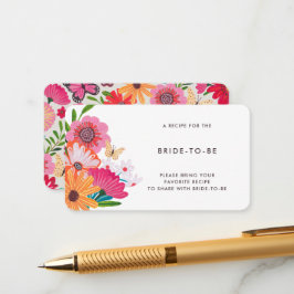 Colorful Bright Wildflower Bridal Share A Recipe Begleitkarte