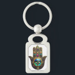 Colorful Brown Gold Hamsa Rainbow Color Third Eye Schlüsselanhänger<br><div class="desc">You are viewing The Lee Hiller Photography Art and Designs Collection of Home and Office Decor,  Apparel,  Gifts and Collectibles. The Designs include Lee Hiller Photography and Mixed Media Digital Art Collection http://LeeHiller.com</div>