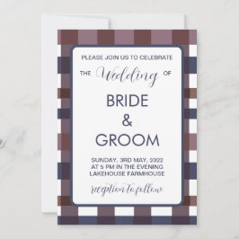 Colorful Buffalo Kariert Country Lumberjack Hochze Einladung