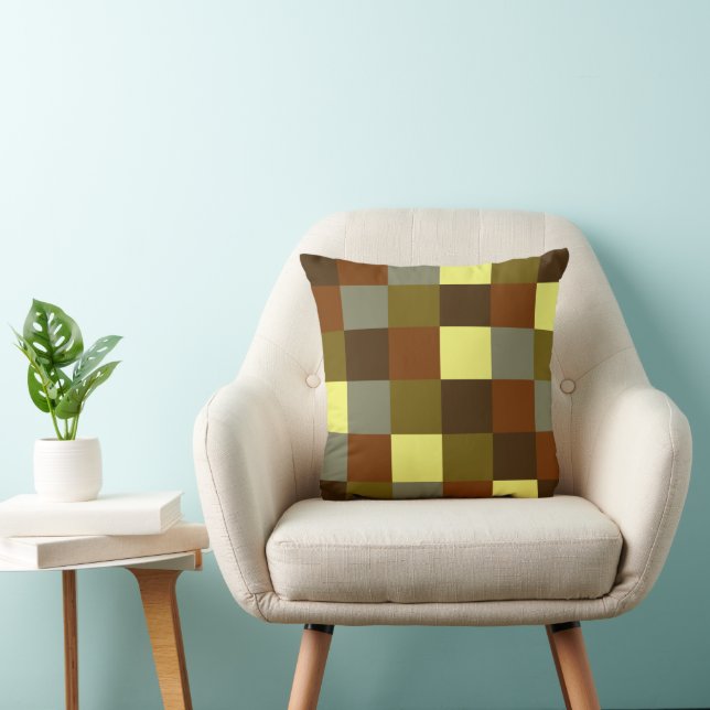 Colorful Buffalo Karo Kariertes Muster Kissen (Stuhl )