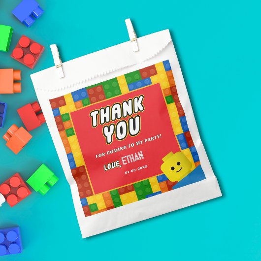 Colorful Builder Creative Kids Birthday Treat Sack Geschenktütchen