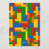 Colorful Builder-Themed Birthday Creative Kids Einladung (Rückseite)