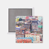 Colorful Buildings on zu Hill Magnet (Vorderseite/Rückseite)