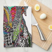 Colorful Bullmastiff Lover Kitchen Towel Geschirrtuch (Viertel Falte)