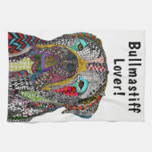 Colorful Bullmastiff Lover Kitchen Towel Geschirrtuch (Horizontal)