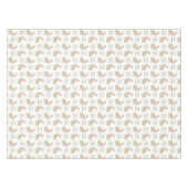 Colorful Bunnies Pattern With Happy Easter Text Tischdecke (Vorderseite (Horizontal))