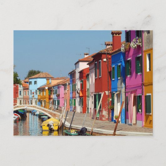 Colorful Burano Postkarte (Vorderseite)