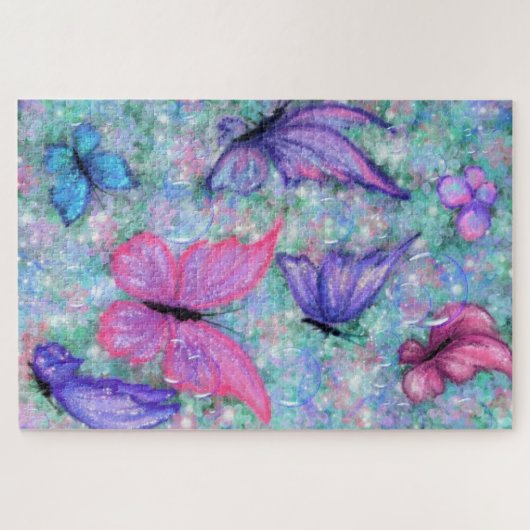 Colorful Butterflies Flying Puzzle (Horizontal)