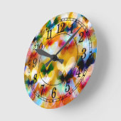 colorful butterflies runde wanduhr (Winkel)