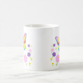 Colorful Butterfly and Flowers Mug Kaffeetasse (Mittel)