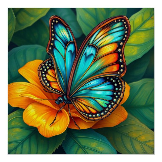 colorful butterfly art poster (Vorderseite)