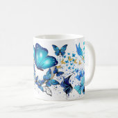 Colorful Butterfly Art with Vibrant Wing nature Kaffeetasse (VorderseiteRechts)