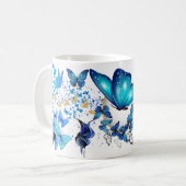 Colorful Butterfly Art with Vibrant Wing nature Kaffeetasse (Vorderseite Links)