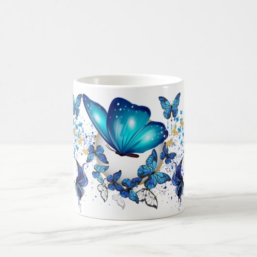 Colorful Butterfly Art with Vibrant Wing nature Kaffeetasse (Mittel)