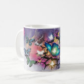 Colorful Butterfly Art with Vibrant Wing nature Kaffeetasse (Vorderseite Links)