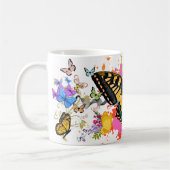 Colorful Butterfly Art with Vibrant Wing nature Kaffeetasse (Links)