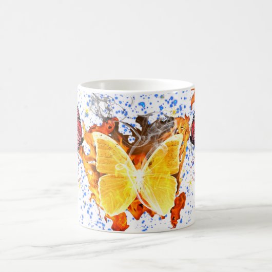 Colorful Butterfly Art with Vibrant Wing nature Kaffeetasse (Mittel)