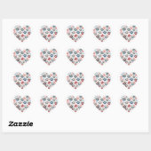 colorful butterfly heart cut stickers (Blatt)
