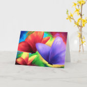 Colorful Butterfly Painting - Multi Karte (Gelbe Blume)